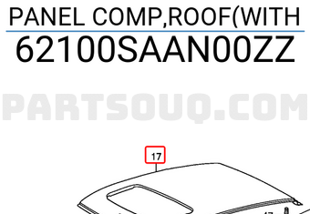 Honda 62100SAAN00ZZ PANEL COMP,ROOF(WITH