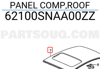 Honda 62100SNAA00ZZ PANEL COMP,ROOF