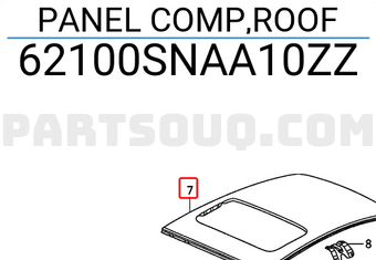 Honda 62100SNAA10ZZ PANEL COMP,ROOF