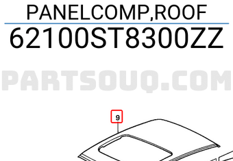 Honda 62100ST8300ZZ PANELCOMP,ROOF