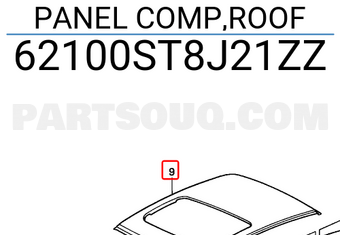 Honda 62100ST8J21ZZ PANEL COMP,ROOF