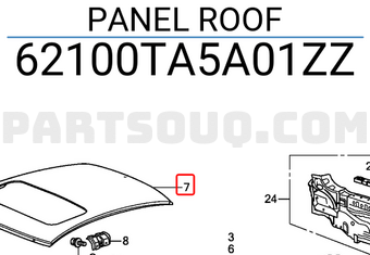 Honda 62100TA5A01ZZ PANEL ROOF