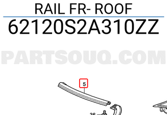 Honda 62120S2A310ZZ RAIL FR- ROOF
