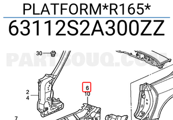 Honda 63112S2A300ZZ PLATFORM*R165*