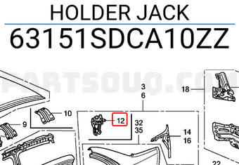 Honda 63151SDCA10ZZ HOLDER JACK