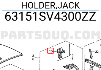Honda 63151SV4300ZZ HOLDER,JACK