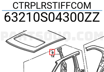 Honda 63210S04300ZZ CTRPLRSTIFFCOM