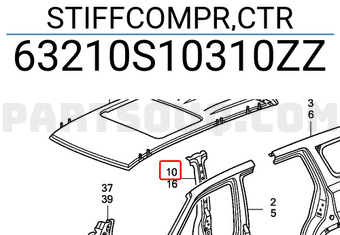Honda 63210S10310ZZ STIFFCOMPR,CTR
