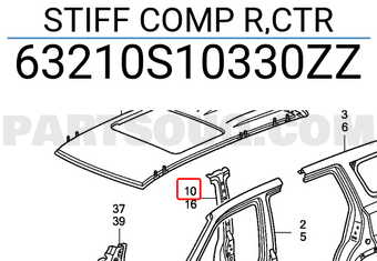 Honda 63210S10330ZZ STIFF COMP R,CTR