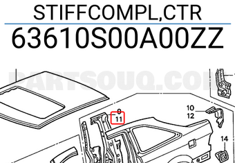 Honda 63610S00A00ZZ STIFFCOMPL,CTR