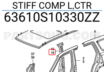 Honda 63610S10330ZZ STIFF COMP L,CTR