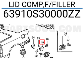 Honda 63910S30000ZZ LID COMP,F/FILLER