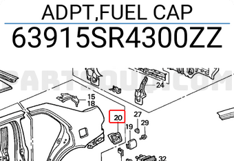 Honda 63915SR4300ZZ ADPT,FUEL CAP