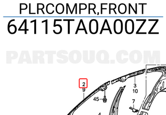 Honda 64115TA0A00ZZ PLRCOMPR,FRONT