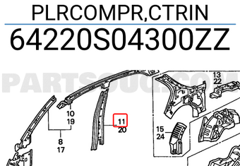 Honda 64220S04300ZZ PLRCOMPR,CTRIN