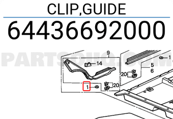 Honda 64436692000 CLIP,GUIDE