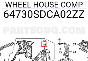Honda 64730SDCA02ZZ WHEEL HOUSE COMP