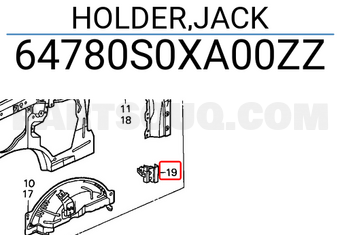 Honda 64780S0XA00ZZ HOLDER,JACK