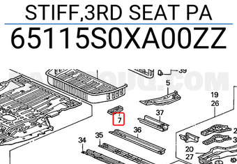Honda 65115S0XA00ZZ STIFF,3RD SEAT PA