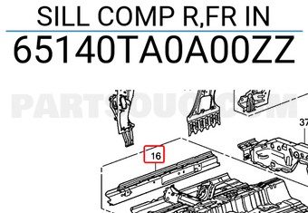 Honda 65140TA0A00ZZ SILL COMP R,FR IN