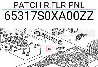Honda 65317S0XA00ZZ PATCH R,FLR PNL