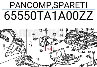 Honda 65550TA1A00ZZ PANCOMP,SPARETI