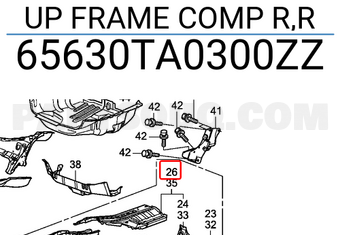 Honda 65630TA0300ZZ UP FRAME COMP R,R