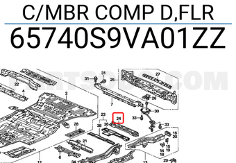 Honda 65740S9VA01ZZ C/MBR COMP D,FLR