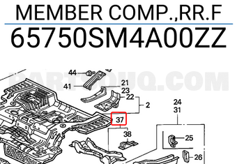 Honda 65750SM4A00ZZ MEMBER COMP.,RR.F