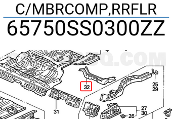 Honda 65750SS0300ZZ C/MBRCOMP,RRFLR