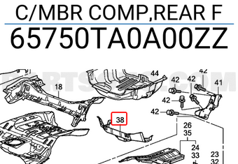 Honda 65750TA0A00ZZ C/MBR COMP,REAR F