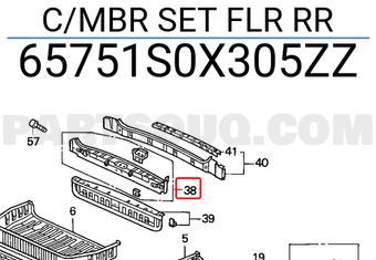 Honda 65751S0X305ZZ C/MBR SET FLR RR