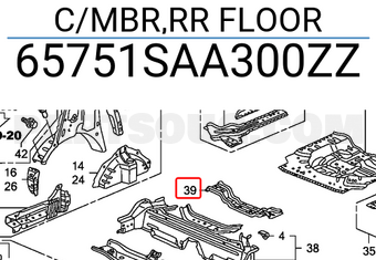 Honda 65751SAA300ZZ C/MBR,RR FLOOR