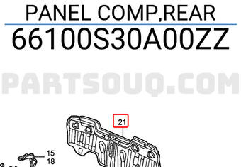 Honda 66100S30A00ZZ PANEL COMP,REAR