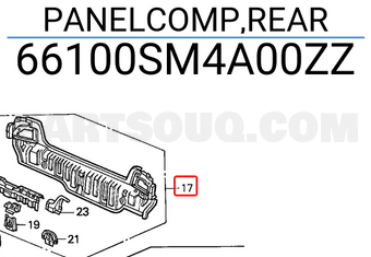 Honda 66100SM4A00ZZ PANELCOMP,REAR