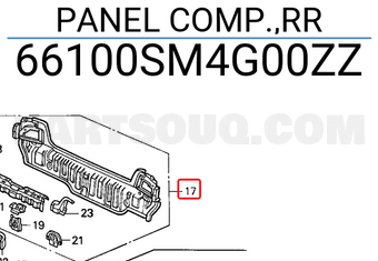 Honda 66100SM4G00ZZ PANEL COMP.,RR