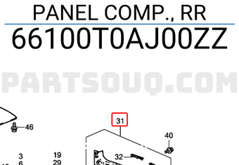 Honda 66100T0AJ00ZZ PANEL COMP., RR