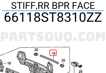 Honda 66118ST8310ZZ STIFF,RR BPR FACE