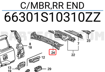 Honda 66301S10310ZZ C/MBR,RR END
