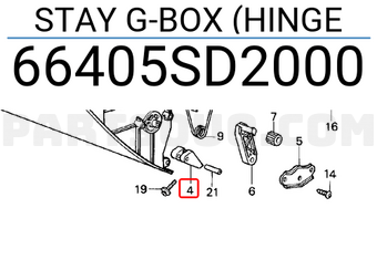 Honda 66405SD2000 STAY G-BOX (HINGE