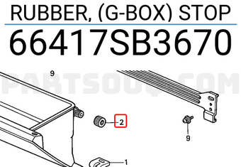 Honda 66417SB3670 RUBBER, (G-BOX) STOP