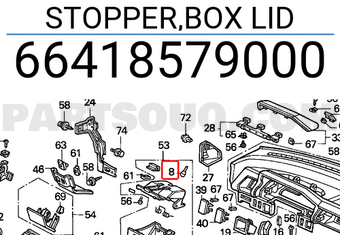 Honda 66418579000 STOPPER,BOX LID