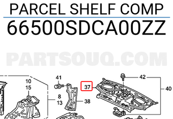Honda 66500SDCA00ZZ PARCEL SHELF COMP