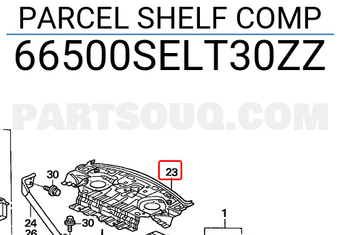 Honda 66500SELT30ZZ PARCEL SHELF COMP