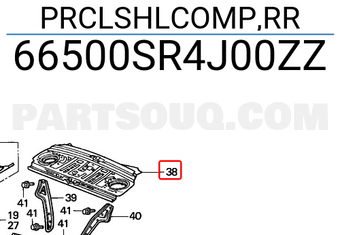 Honda 66500SR4J00ZZ PRCLSHLCOMP,RR
