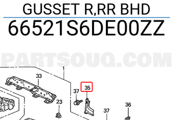 Honda 66521S6DE00ZZ GUSSET R,RR BHD