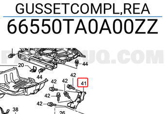 Honda 66550TA0A00ZZ GUSSETCOMPL,REA