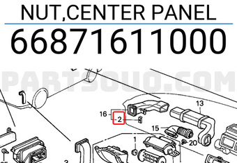 Honda 66871611000 NUT,CENTER PANEL