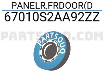 Honda 67010S2AA92ZZ PANELR,FRDOOR(D