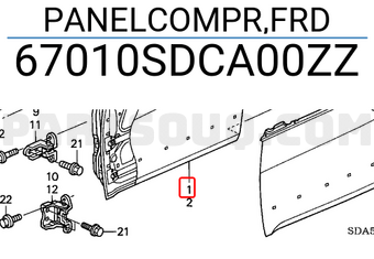 Honda 67010SDCA00ZZ PANELCOMPR,FRD